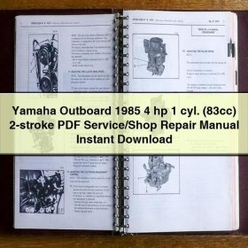 Yamaha Outboard 1985 4 hp 1 cyl. (83cc) 2-stroke Service/Shop Repair Manual