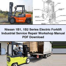 Nissan 1B1/1B2 Serie Elektro-Gabelstapler - Werkstatt-Handbuch