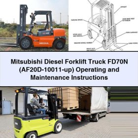 Bedienungs- und Wartungshinweise für Mitsubishi Diesel-Gabelstapler FD70N (AF20D-10011-up)