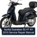 Aprilia Scarabeo 50 4T 4V 2010 Service Repair Manual