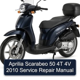 Aprilia Scarabeo 50 4T 4V 2010 Service Repair Manual