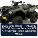 2005-2006 Honda TRX500FE FM TM Fourtrax Foreman 4X4 ATV Service Repair Workshop Manual