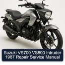 Suzuki VS700 VS800 Intruder 1987 Repair Service Manual