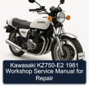 Kawasaki KZ750-E2 1981 Workshop Service Manual for Repair