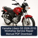 Yamaha Libero G5 2006-2010 Workshop Service Repair Manual PDF Download