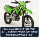 Kawasaki KX250F KX 250F 2010 Service Repair Workshop Manual Download PDF