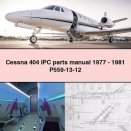 Cessna 404 IPC parts Manual 1977-1981 P559-13-12