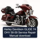 Harley Davidson GLIDE 74 OHV 58-59 Service Repair Manual download