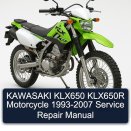 KAWASAKI KLX650 KLX650R Motorcycle 1993-2007 Service Repair Manual