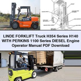 Handbuch für Gabelstapler der Linde H354 Serie H140 mit Perkins 1100 Dieselmotor
