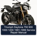 Triumph Daytona 750 900 1000 1200 1991-1999 Service Repair Manual