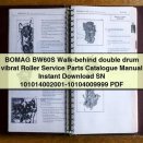 Bomag BW60S Walk-behind Double Drum Vibratory Roller Service Parts Catalogue Manual PDF