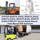 HYSTER W20XTA (A453) W30XTA (A453) W40XTA (A453) W20XTR (A455) W30XTR (A455) Forklift Service Repair Manual + Parts Manual
