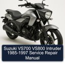 Suzuki VS700 VS800 Intruder 1985-1997 Service Repair Manual