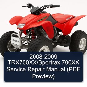 2008-2009 TRX700XX/Sportrax 700XX Service Repair Manual (PDF Preview)