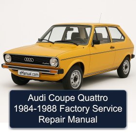 Audi Coupe Quattro 1984-1988 Factory Service Repair Manual