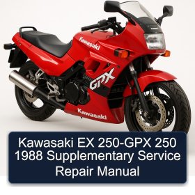 Kawasaki EX 250-GPX 250 1988 Supplementary Service Repair Manual