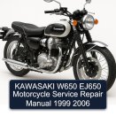 KAWASAKI W650 EJ650 Motorcycle Service Repair Manual 1999 2006