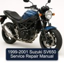1999-2001 Suzuki SV650 Service Repair Manual