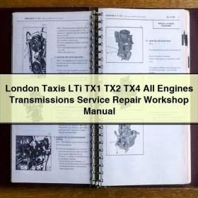 London Taxi LTI TX1/TX2/TX4 Werkstatthandbuch