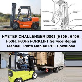 Hyster Challenger D003 (H30H H40H H50H H60H) Reparatur- und Ersatzteilhandbuch