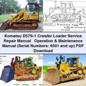 Komatsu D57S-1 Raupenlader - Service-, Reparatur- und Betriebs- und Wartungshandbuch (Seriennummern: 6501 und höher)
