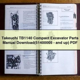 Takeuchi TB1140 Kompaktbagger Ersatzteilhandbuch