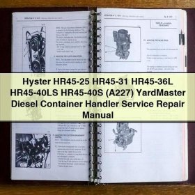 Hyster HR45 YardMaster Diesel Containerhandler - Service & Reparaturhandbuch
