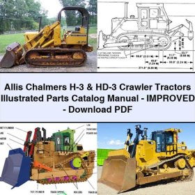 Allis Chalmers H-3 & HD-3 Crawler Tractors Illustrated Parts Catalog Manual - Improved - Download PDF