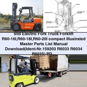 Still Elektro Gabelstapler R60-16I, R60-18I, R60-20I - Ersatzteilkatalog (Ident-Nr. 159203, R6033, R6034, R6035)