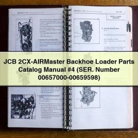 JCB 2CX-AIRMaster Baggerlader Ersatzteilkatalog Manual (Seriennummer 00657000-00659598)