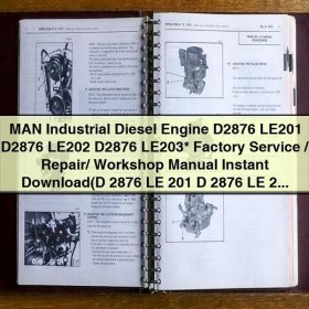 MAN Industrieller Dieselmotor D2876 LE201/202/203 - Werkstatthandbuch