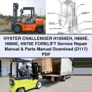 HYSTER CHALLENGER H1050EH H800E H880E H970E Forklift Service Repair Manual & Parts Manual (D117)
