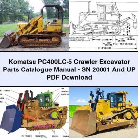 Komatsu PC400LC-5 Raupenbagger Teilekatalog Handbuch - SN 20001 und höher