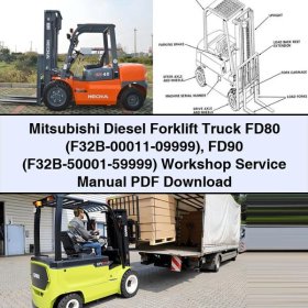 Mitsubishi Diesel Gabelstapler FD80/FD90 Werkstatt-Reparaturhandbuch