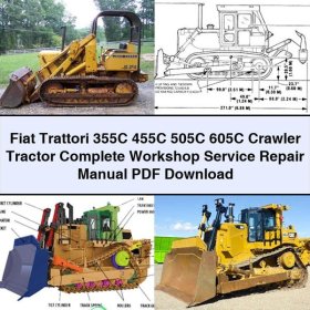 Fiat Trattori 355C, 455C, 505C, 605C Raupen-Traktor Werkstatt-Handbuch