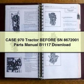 CASE 970 Traktor Teilehandbuch B1117 (vor SN 8672001)