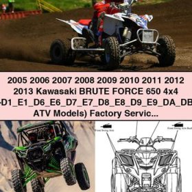 2005 2006 2007 2008 2009 2010 2011 2012 2013 Kawasaki BRUTE FORCE 650 4x4 (KVF650-D1 E1 D6 E6 D7 E7 D8 E8 D9 E9 DA DB DC DD ATV Models) Factory Service Repair Manual