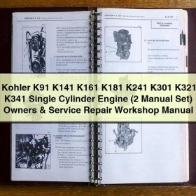 Kohler Einzylinder-Motoren (K91, K141, K161, K181, K241, K301, K321, K341): Bedienungs- und Reparaturhandbuch (2-teilig)