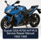 Suzuki GSX-R750 N-P-R-S Service Repair Manual 1992-1995