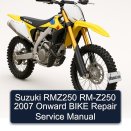 Suzuki RMZ250 RM-Z250 2007 Onward BIKE Repair Service Manual