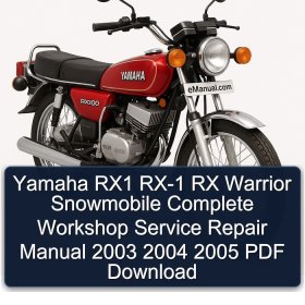 Yamaha RX-1 / RX-Warrior Werkstatt-Handbuch 2003-2005 (PDF)