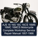 AJS 16 16S 16C 16CS 16MS 16MC 16MCS Motorcycle Complete Workshop Service Repair Manual 1957-1966