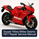 Ducati 750ss 900ss Desmo 1977 Repair Service Manual