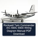 Rockwell Twin Commander A/C 690C 6900 Wiring Diagram Manual PDF Download