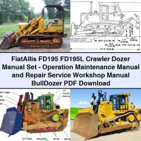 FiatAllis FD195/FD195L Raupenbulldozer Handbuch-Set