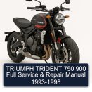 TRIUMPH TRIDENT 750 900 Full Service & Repair Manual 1993-1998