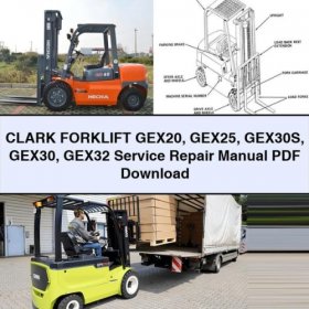 Clark Gabelstapler GEX20, GEX25, GEX30S, GEX30, GEX32 Service- und Reparaturhandbuch PDF Download
