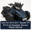 Can-Am 2010 2011 Spyder RT RT-S Ltd Roadster Service Repair Manual