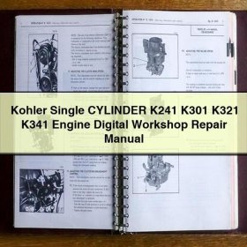 Kohler Einzylinder-Motoren K241, K301, K321, K341: Digitales Werkstatt-Handbuch